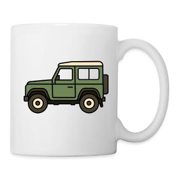 Voiture tout-terrain - Mug blanc - blanc - Droite
