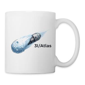 Vol d'une comète dans l'espace - Mug blanc - blanc - Droite