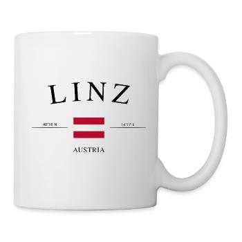 Linz Austria – Holiday Souvenir &amp; Gift - Mug - white - Right