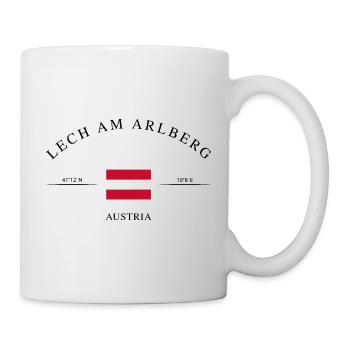 Lech am Arlberg Austria holiday souvenir - Mug - white - Right