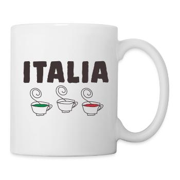 Drapeau italien drôle - Mug blanc - blanc - Droite