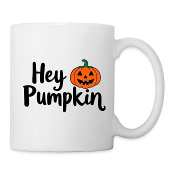 Hey Pumpkin Halloween saying - Mug - white - Right