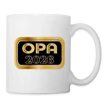 OPA 2026 BABY ANKÜNDIGUNG - Tasse - Weiß - Rechts
