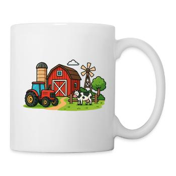 Paysage de ferme rurale - Mug blanc - blanc - Droite