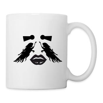 Art face illusion – abstraction féminine - Mug blanc - blanc - Droite