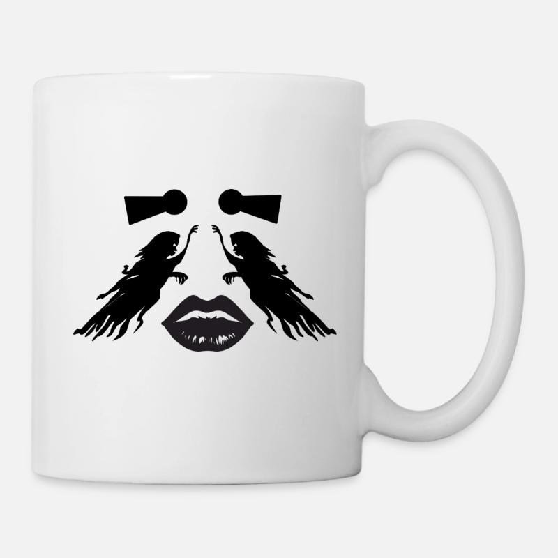 Art face illusion – abstraction féminine - Mug blanc - blanc