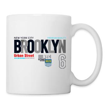 Brooklyn Cityscape Typographie urbaine - Mug blanc - blanc - Droite