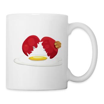 Weihnachtskugel zerbrochenes Ei - Tasse - Weiß - Rechts