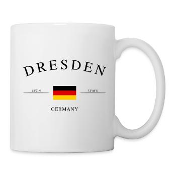 Dresden Deutschland – Urlaub Souvenir & Geschenk - Tasse - Weiß - Rechts