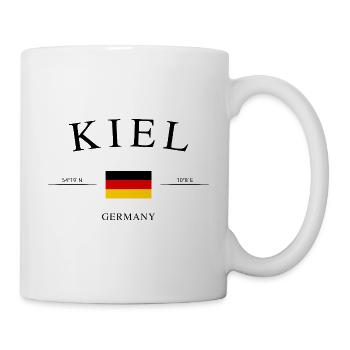 Kiel Deutschland – Urlaub Souvenir & Geschenk - Tasse - Weiß - Rechts
