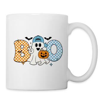 Boo - Motif de conception d’Halloween fantôme mignon - Mug blanc - blanc - Droite