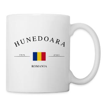 Hunedoara Rumänien – Urlaub Souvenir & Geschenk - Tasse - Weiß - Rechts