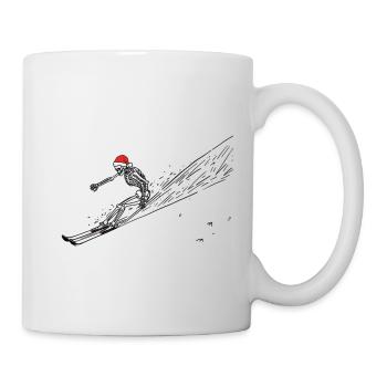 Ski Père Noël Skeleton - Mug blanc - blanc - Droite