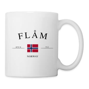 Flåm Norwegen – Urlaub Souvenir & Geschenk - Tasse - Weiß - Rechts