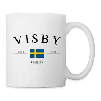 Visby Schweden – Urlaub Souvenir & Geschenk - Tasse - Weiß - Rechts
