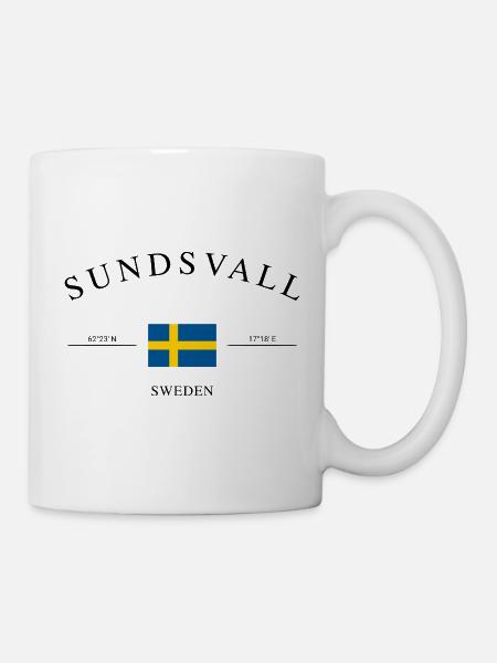 Sundsvall Schweden – Urlaub Souvenir & Geschenk - Tasse - Weiß