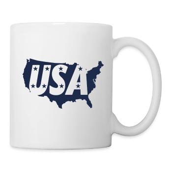 United States Map with Stars - Mug - white - Right