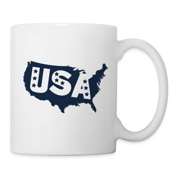 United States Map with Stars - Mug - white - Right
