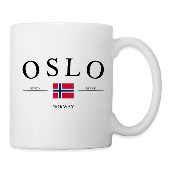 Oslo Norwegen – Urlaub Souvenir & Geschenk - Tasse - Weiß - Rechts
