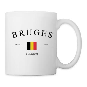 Brügge Belgien – Urlaub Souvenir & Geschenk - Tasse - Weiß - Rechts