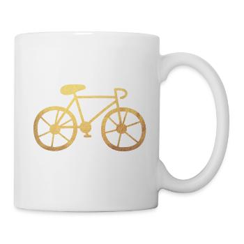 Bicycle Gold Cycling Wheel Road Bike Luxury Fan Cycling Tour - Mug - white - Right