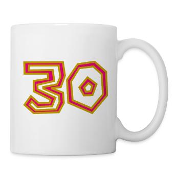 30. 30 YEARS. 30th ANNIVERSARY. 30 YEARS ANNIVERSARY. - Mug - white - Right