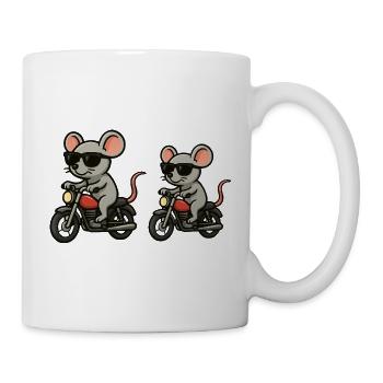 Lunettes de soleil moto souris - Mug blanc - blanc - Droite