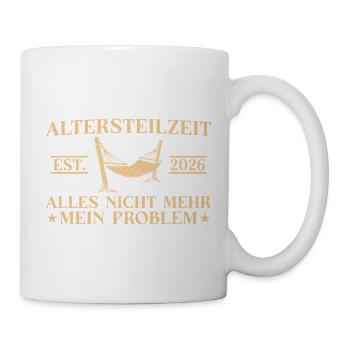 Partial retirement 2026 work colleague early retirement - Mug - white - Right