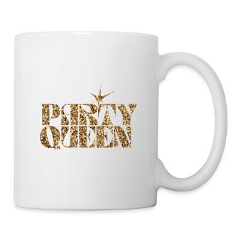 Party Queen Glitzer Gold - Tasse - Weiß - Rechts