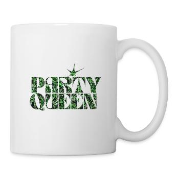 Party Queen Green Glitter Typography - Mug - white - Right