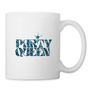 Blue Glitter Party Queen - Mug - white - Right