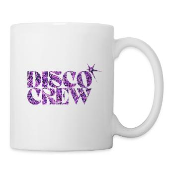 Disco Crew Lila Glitzer Logo - Tasse - Weiß - Rechts