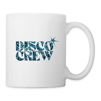Disco Crew Glitter Blue Typography - Mug - white - Right