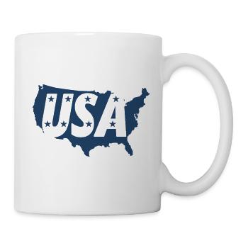 United States Map with Stars - Mug - white - Right