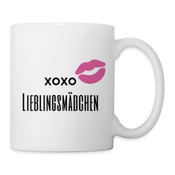 Kiss Me – Conception de lèvres romantiques xoxo - Mug blanc - blanc - Droite