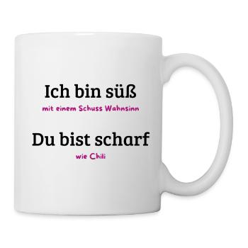 Chili Wahnsinn Motiv - Tasse - Weiß - Rechts