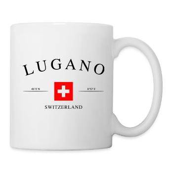 Lugano Switzerland – Holiday Souvenir & Gift - Mug - white - Right