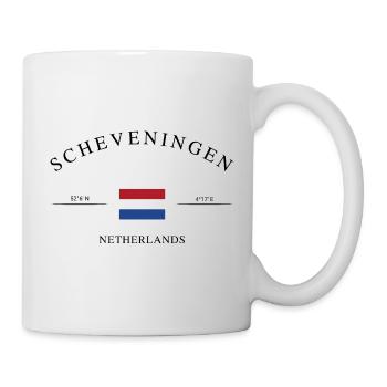 Scheveningen Niederlande Urlaub Souvenir Geschenk - Tasse - Weiß - Rechts