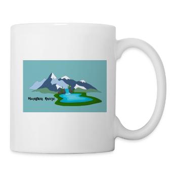 Vent de montagne et cascade image nature - Mug blanc - blanc - Droite