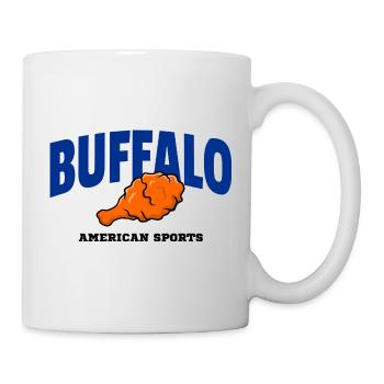 Buffalo Wing Football Shirt – Lustiges Fan Design - Tasse - Weiß - Rechts
