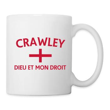 Crawley Crest with Dieu et Mon Droit - Mug - white - Right