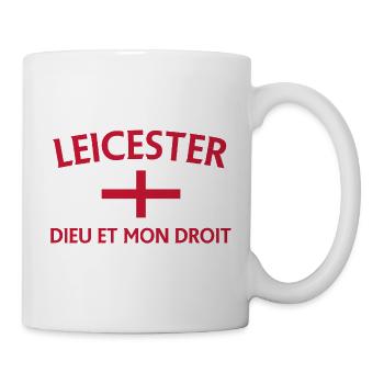 Leicester England Flag and Motto - Mug - white - Right