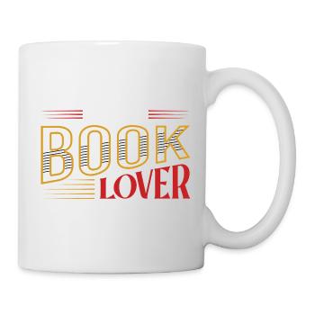 Ich bin Buchliebhaber Retro Typografie - Tasse - Weiß - Rechts