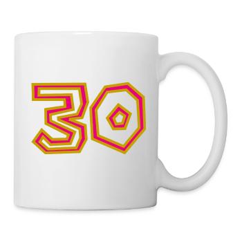 30. 30 YEARS. 30th ANNIVERSARY. 30 YEARS ANNIVERSARY. - Mug - white - Right