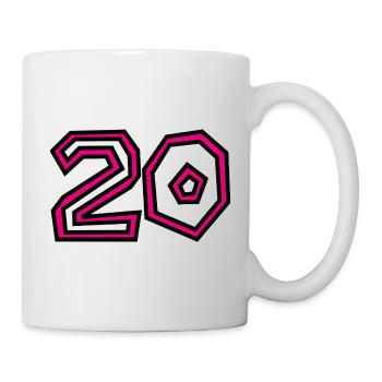 20. 20th ANNIVERSARY. 20 YEARS ANNIVERSARY. 20 YEARS. - Mug - white - Right