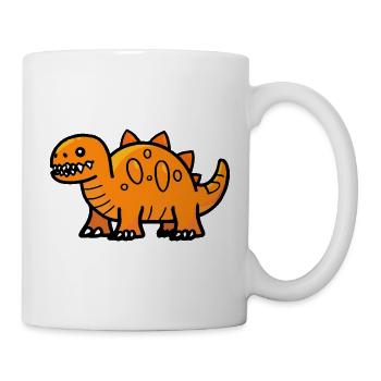 Dinosaurier stegosaurus Halloween Lustig - Tasse - Weiß - Rechts