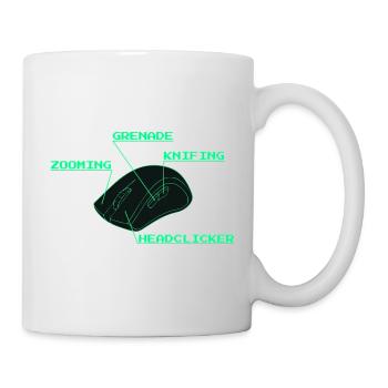 Headclicker Gaming Blueprint Neon Design - Tasse - Weiß - Rechts