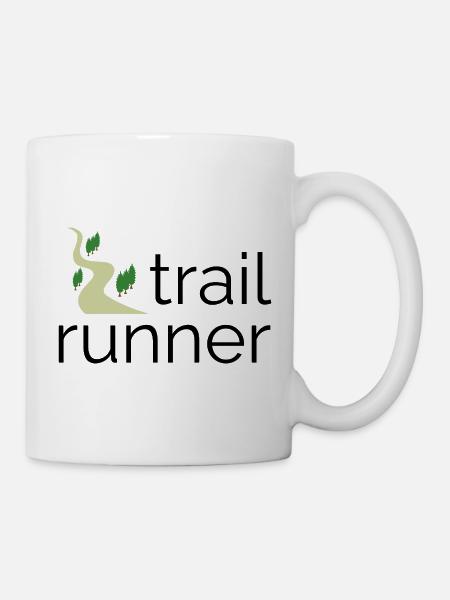 Trail Runner - Design with Text and Trail - Mug - white