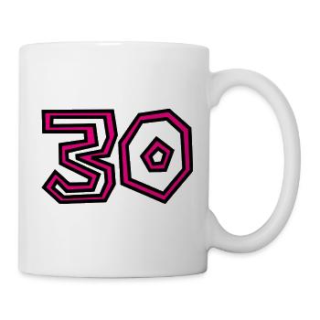 30. 30 YEARS. 30th ANNIVERSARY. 30 YEARS ANNIVERSARY. - Mug - white - Right