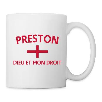 Écusson Preston Angleterre avec devise - Mug blanc - blanc - Droite
